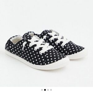 Torrid Kids Black and White Polka Dot Sneakers